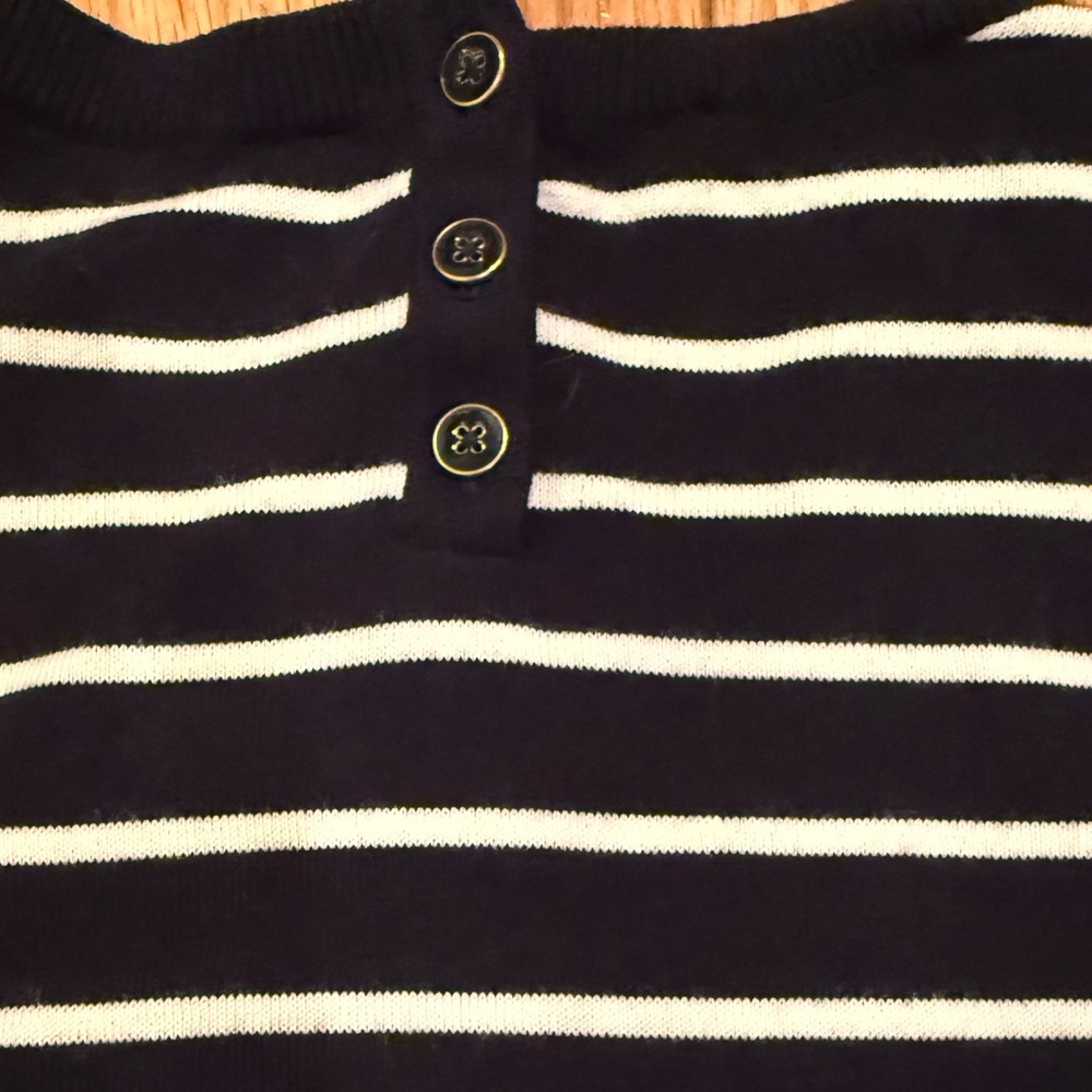 Striped Sweater  Corgi Design w Union Jack Bow tie London British travel Royal - Picture 5 of 6